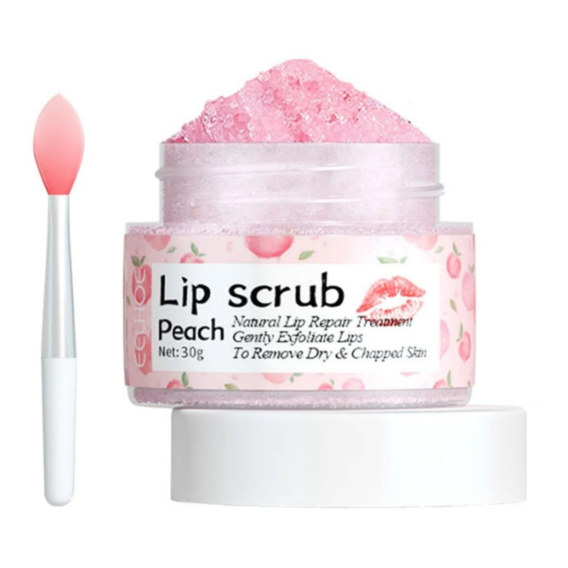 Creme Pêssego Esfoliante Labial Hidratante - Nutre e Repara a Pele Danificada dos Lábios