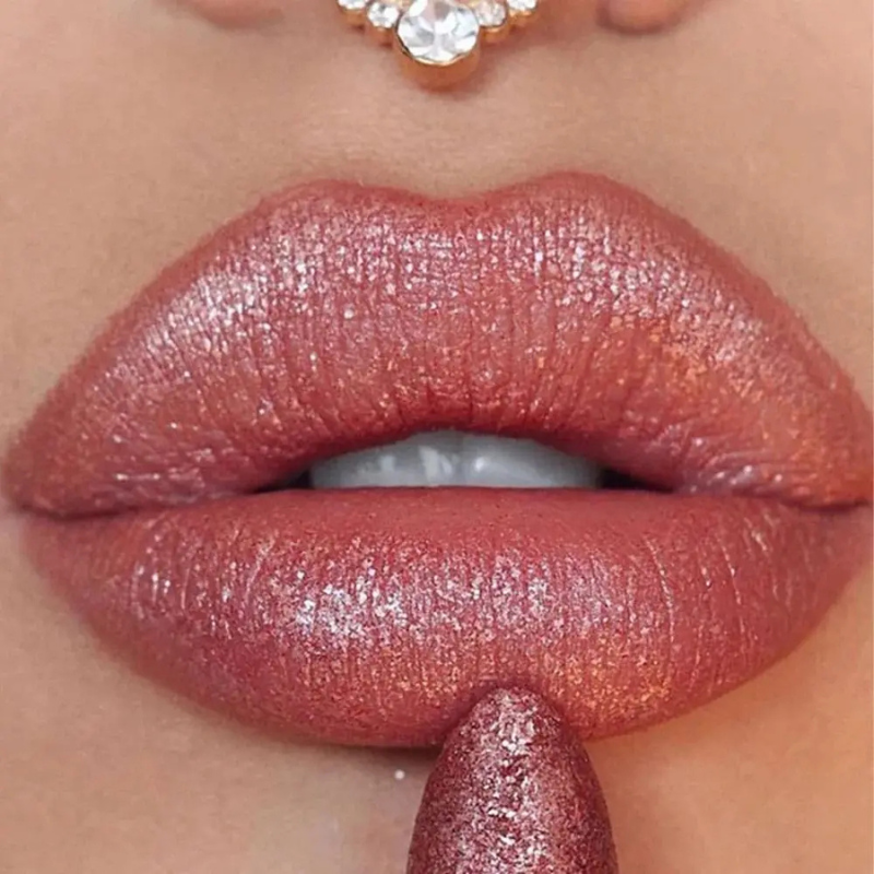 Batom Cintilante com Glitter Hidratante à Prova d'Água Vapor One