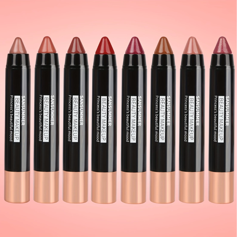 (COMPRE 1 LEVE 2) Lápis Labial Matte à Prova d’Água SANSUMMER – Cor Intensa e Conforto o Dia Todo