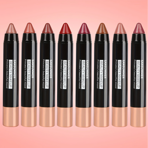 (COMPRE 1 LEVE 2) Lápis Labial Matte à Prova d’Água SANSUMMER – Cor Intensa e Conforto o Dia Todo