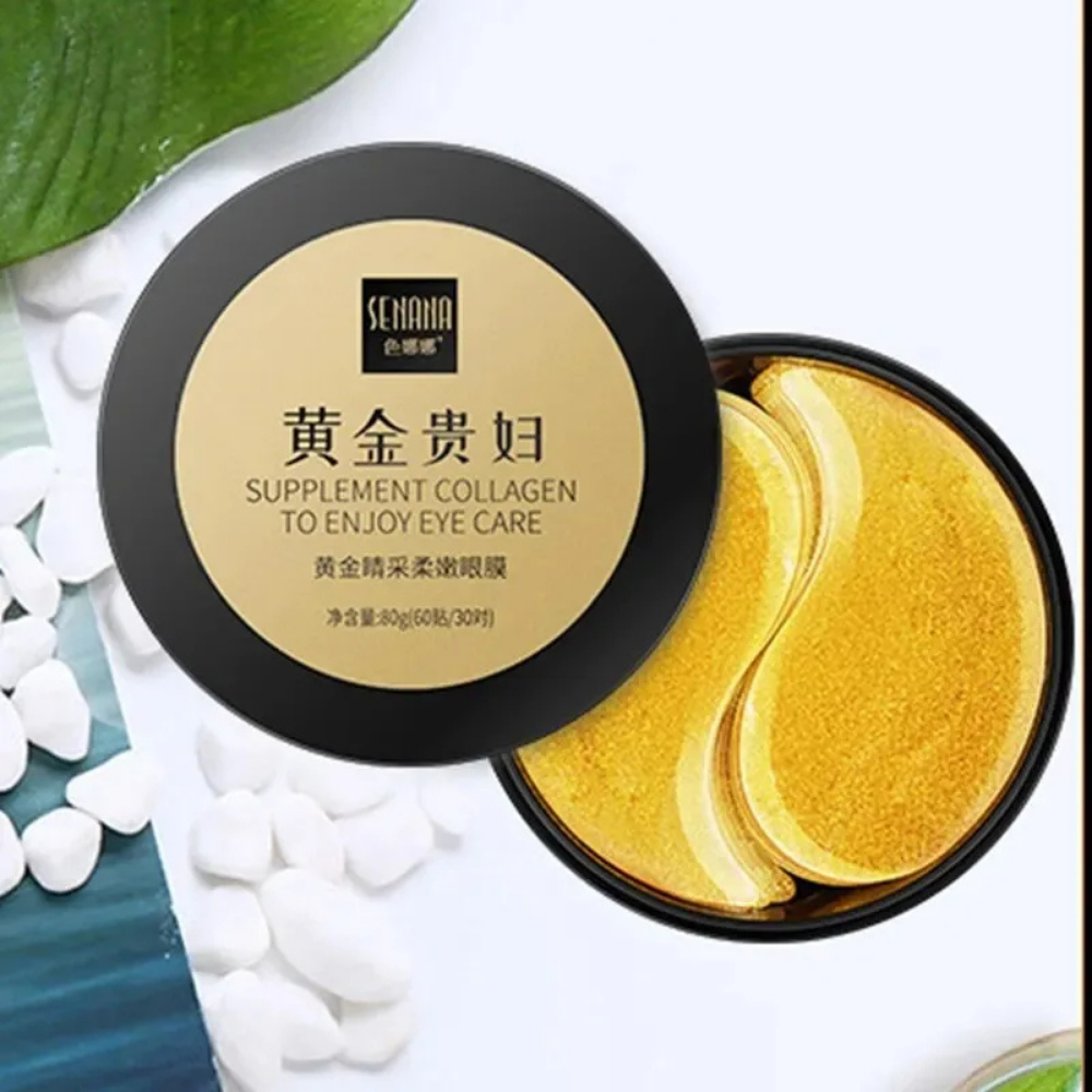 Máscara Coreana Hidratante de Colágeno Dourada para os Olhos – 60 Unidades