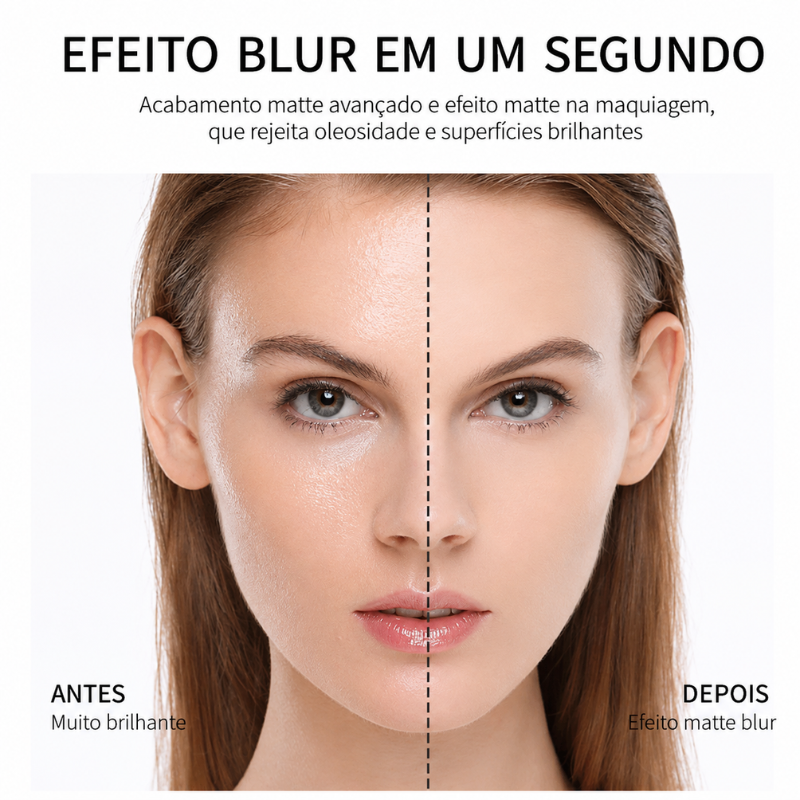 Candy Bella Pó Compacto Translúcido Roxo Matte Oil Control Longa Duração