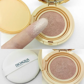 Base Cushion Clareadora BIOAQUA – Cobertura Perfeita e Hidratação com Efeito BB Cream