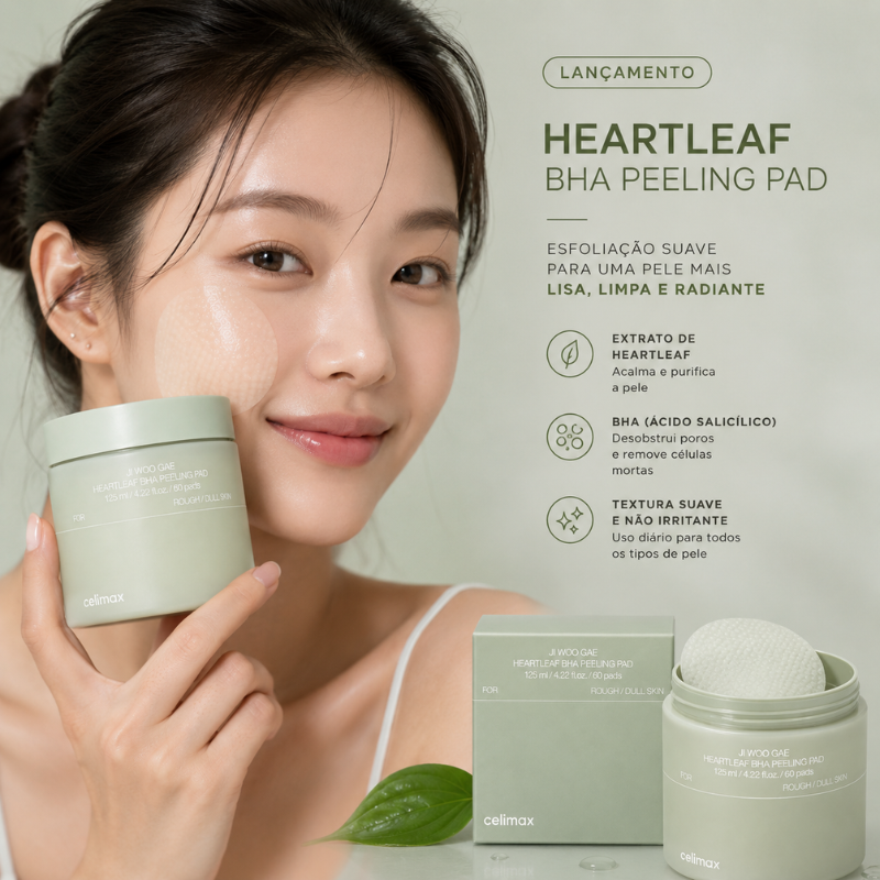 Celimax Heartleaf BHA Peeling Pad Original Coreano 60 Pads
