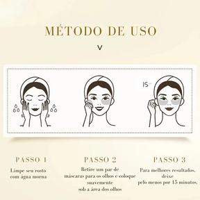 Máscara Coreana Hidratante de Colágeno Dourada para os Olhos – 60 Unidades
