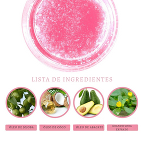 Creme Pêssego Esfoliante Labial Hidratante - Nutre e Repara a Pele Danificada dos Lábios