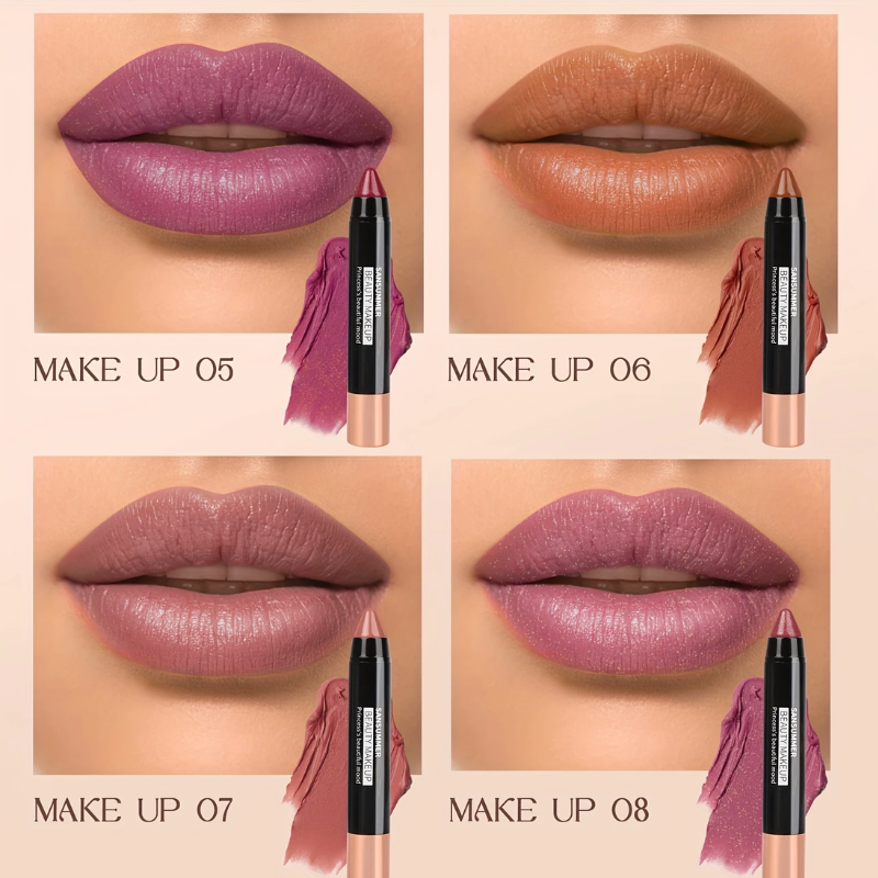 (COMPRE 1 LEVE 2) Lápis Labial Matte à Prova d’Água SANSUMMER – Cor Intensa e Conforto o Dia Todo