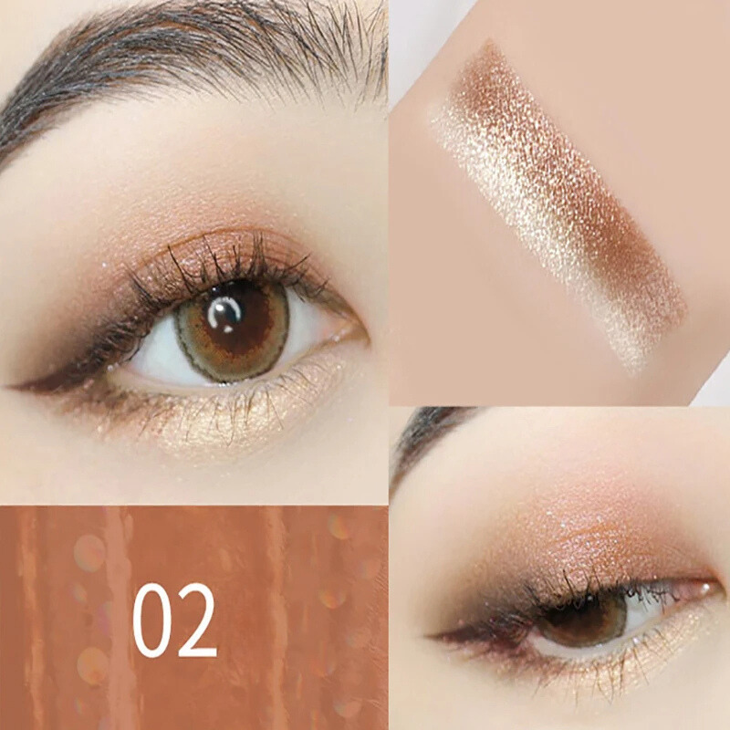 Sombra Bicolor Brilhante com Glitter à Prova D'Água