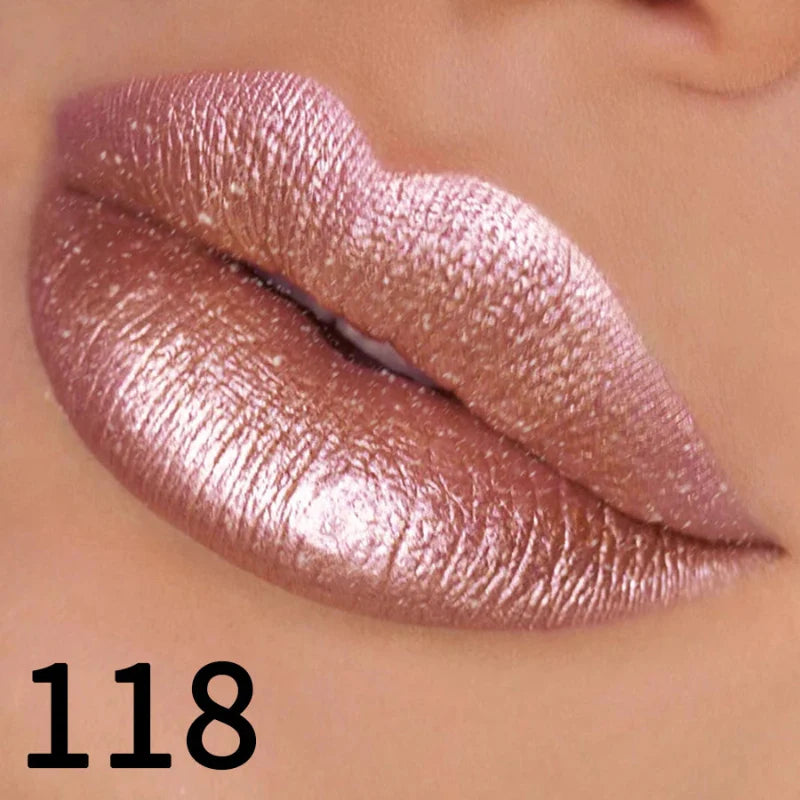 (COMPRE 1 E LEVE 2) Batom Metálico Brilhante com Glitter – Vapor One
