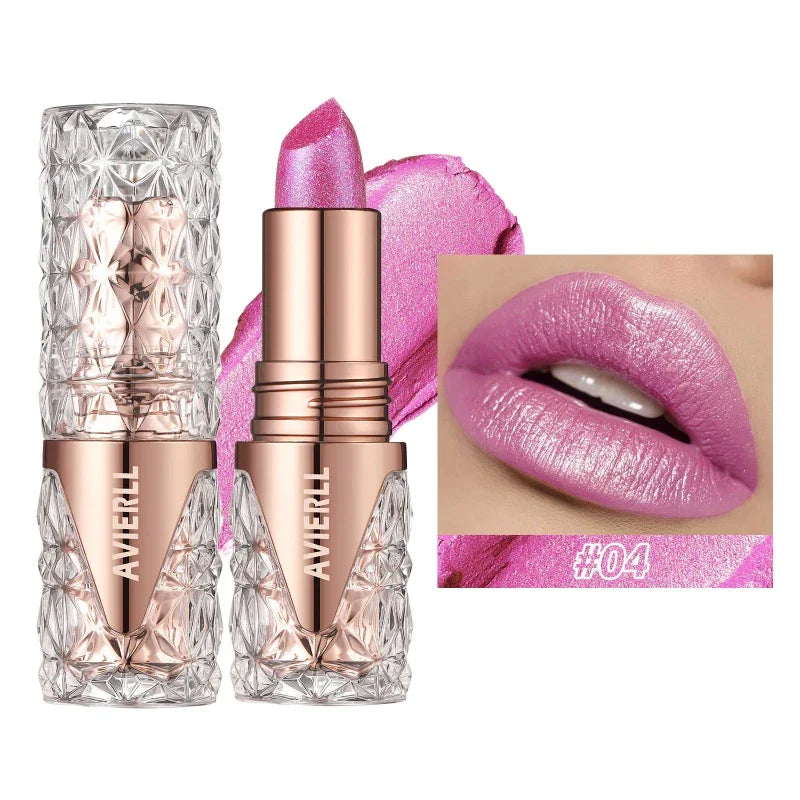 Batom One Gold Hidratante de Longa Duração com Glitter À Prova D'Água