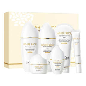 Conjunto de Cuidados Essenciais com a pele VaporOne, soro facial clareador, creme removedor de rugas, encolhe os poros, desbota, melanina opaca, hidrata e ilumina, (6 peças)