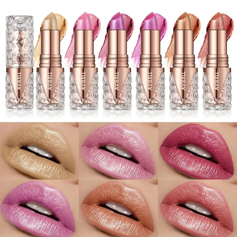 Batom One Gold Hidratante de Longa Duração com Glitter À Prova D'Água