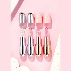 Batom Hidratante com Glitter Gelatinoso Impermeável 24 Horas