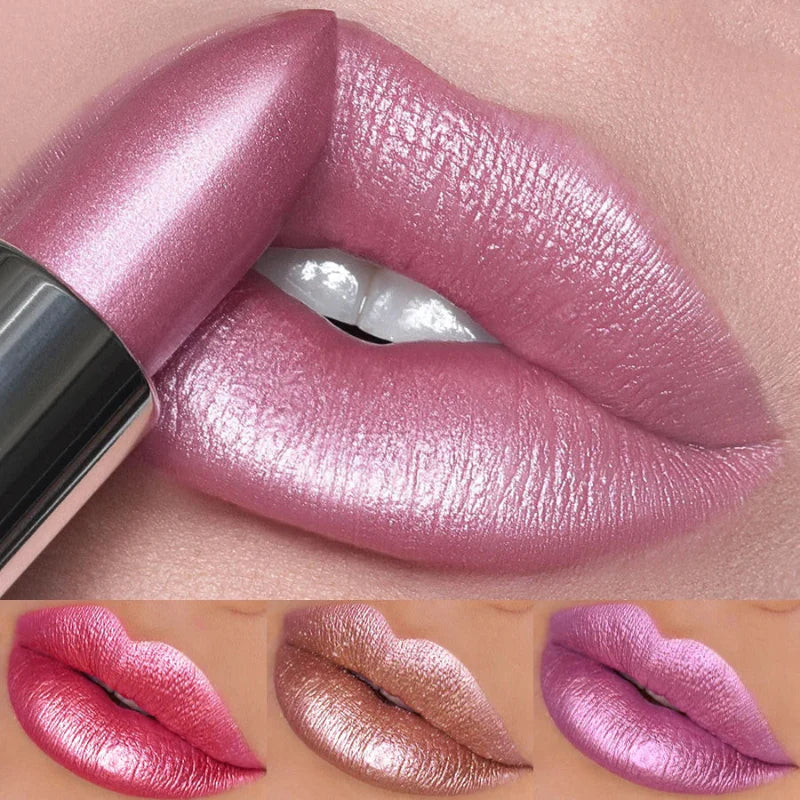 (COMPRE 1 E LEVE 2) Batom Metálico Brilhante com Glitter – Vapor One