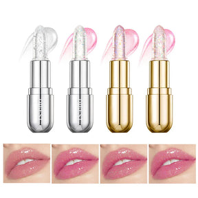 Batom Hidratante com Glitter Gelatinoso Impermeável 24 Horas