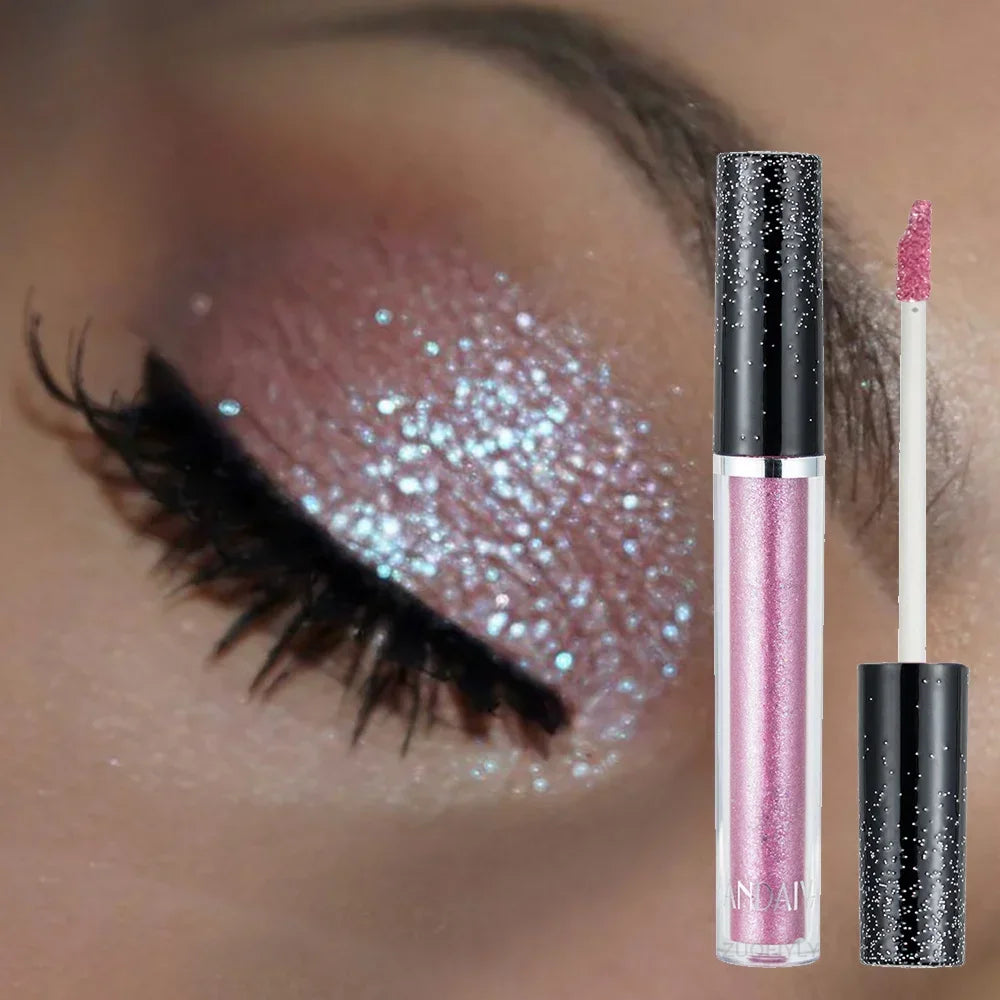 Sombra Líquida Metálica Diamante Brilhante – Ilumine Seu Olhar com Glamour